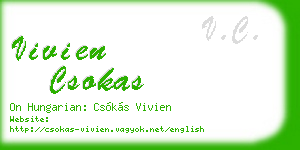 vivien csokas business card